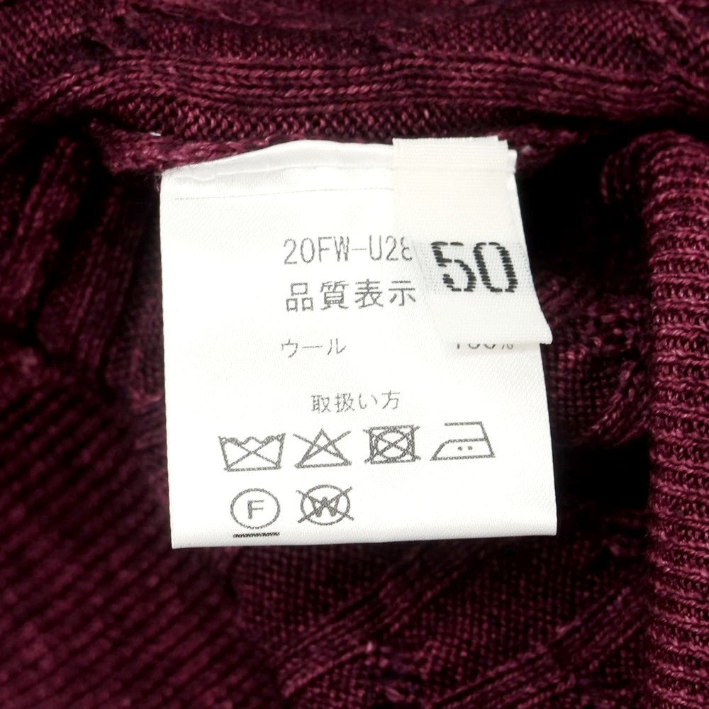 【中古】クルチアーニ CRUCIANI ウール クルーネック プルオーバーニット パープル【 50 】【 状態ランクA 】【 メンズ 】