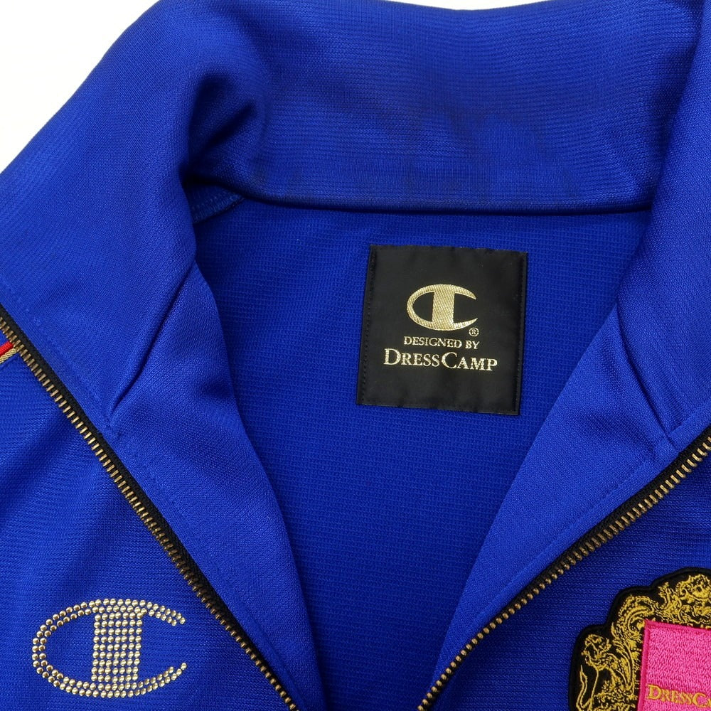 【中古】ドレスキャンプ DRESSCAMP × champion スタンドカラー ダブルジップ ジャージ ブルー【 46 】【 状態ランクC 】【 メンズ 】
