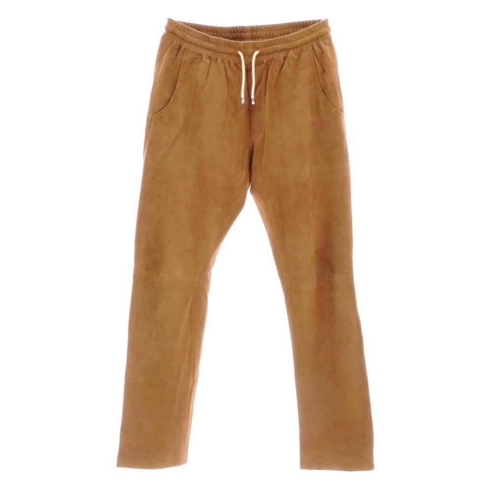 【中古】アール ヴィ エル rvl ゴートスエード レザー イージーパンツ ブラウン【 Ｍ 】【 状態ランクC 】【 メンズ 】