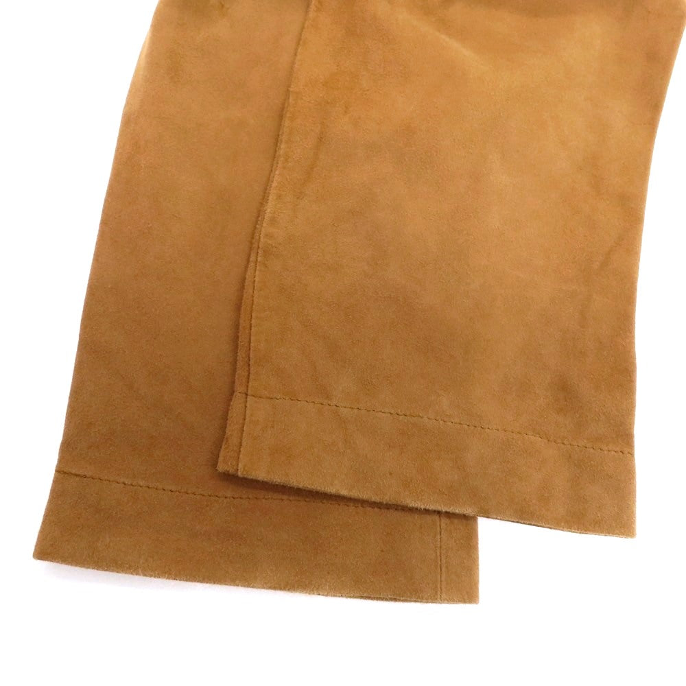 【中古】アール ヴィ エル rvl ゴートスエード レザー イージーパンツ ブラウン【 Ｍ 】【 状態ランクC 】【 メンズ 】