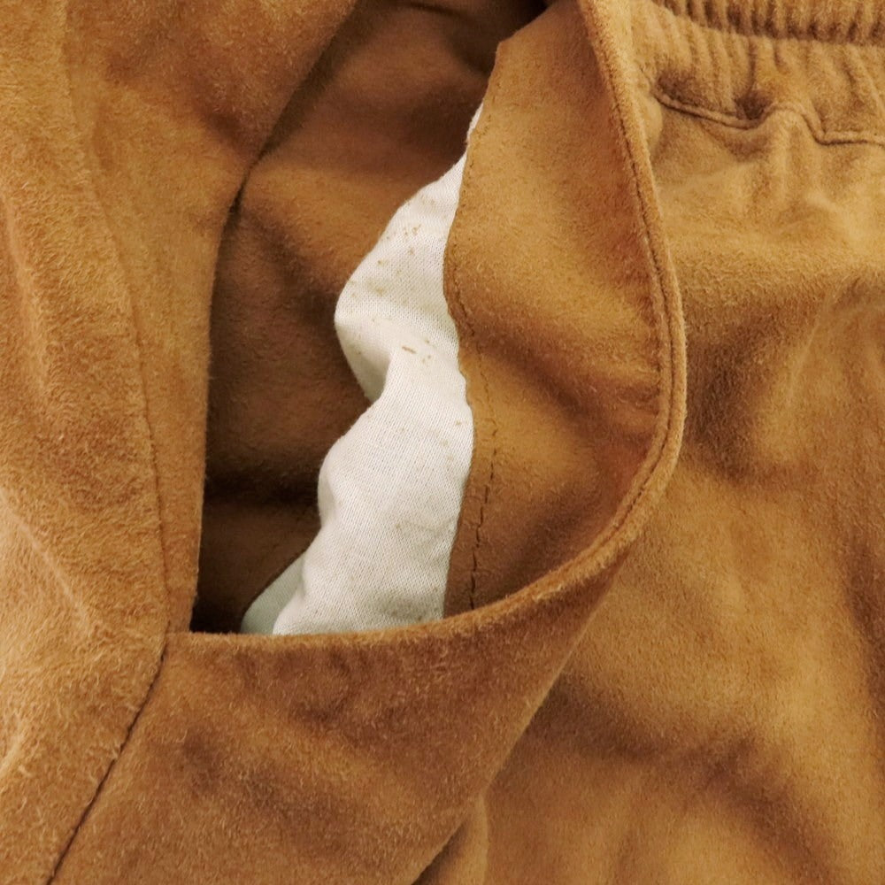 【中古】アール ヴィ エル rvl ゴートスエード レザー イージーパンツ ブラウン【 Ｍ 】【 状態ランクC 】【 メンズ 】