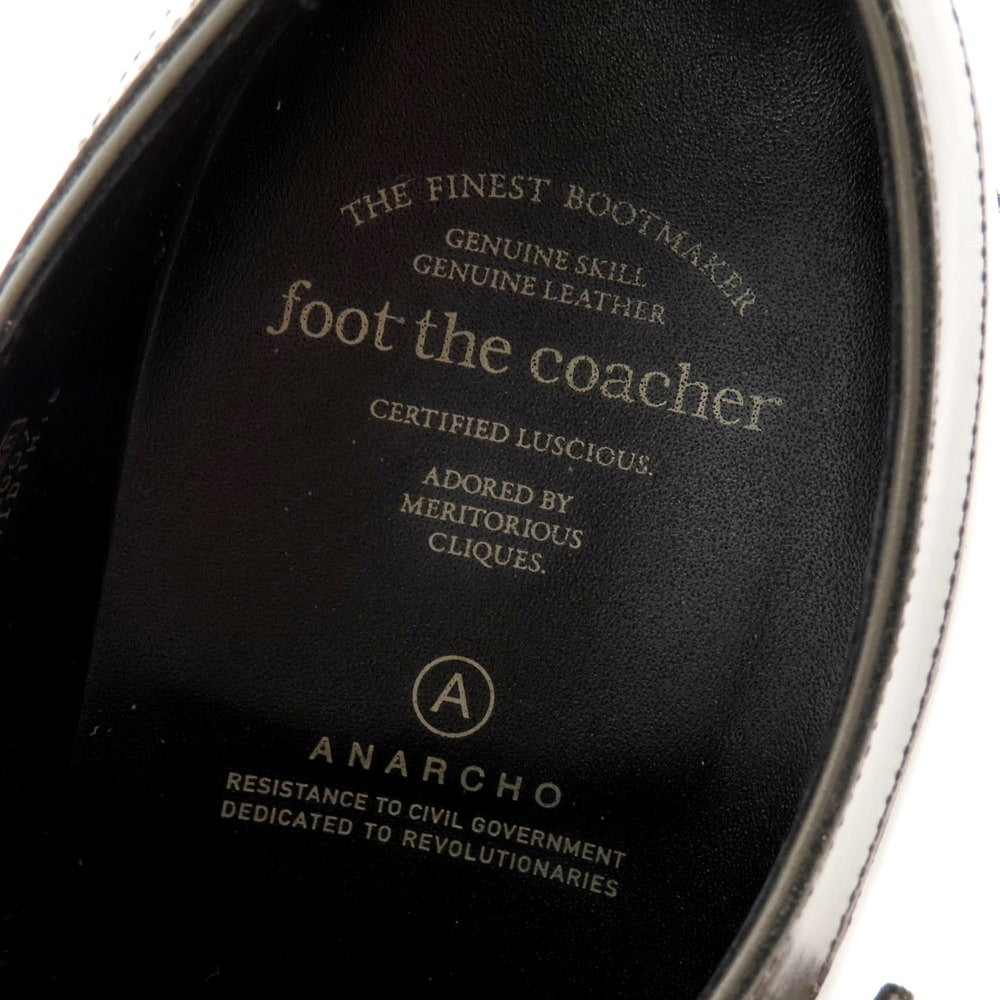 【中古】フットザコーチャー foot the coacher ダブルモンク ラバーソールシューズ グレー【サイズ25E】【 状態ランクB 】【 メンズ 】[CPD]