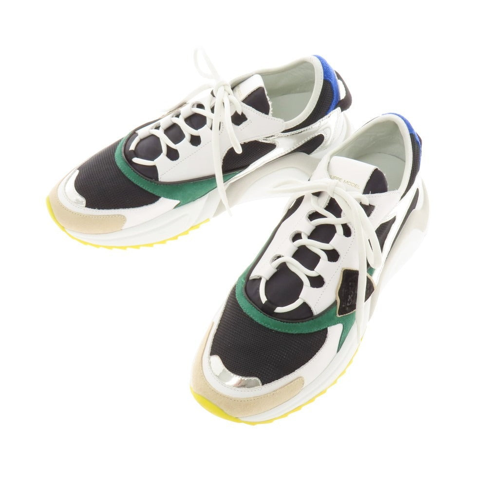 【中古】フィリップモデル PHILIPPE MODEL スニーカー ホワイトxグリーン【 40 】【 状態ランクB 】【 メンズ 】