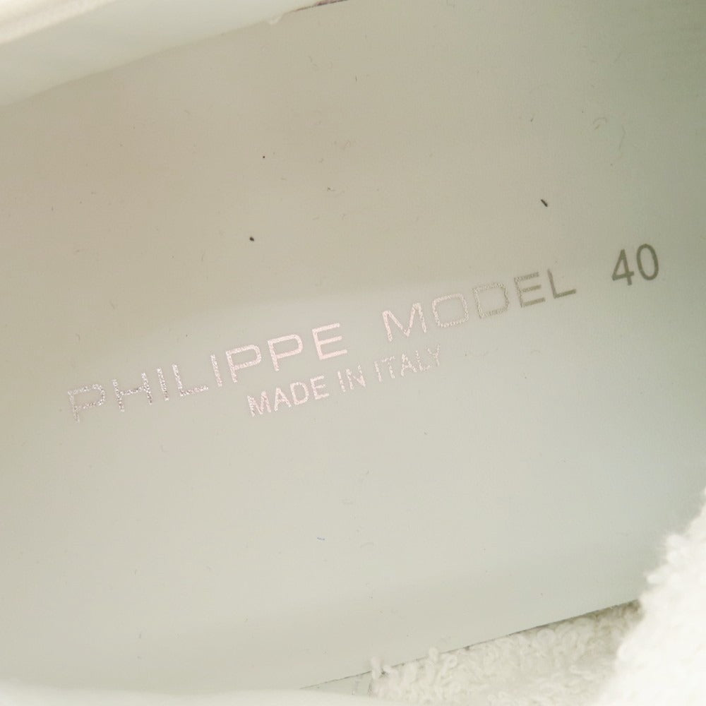 【中古】フィリップモデル PHILIPPE MODEL スニーカー ホワイトxグリーン【 40 】【 状態ランクB 】【 メンズ 】