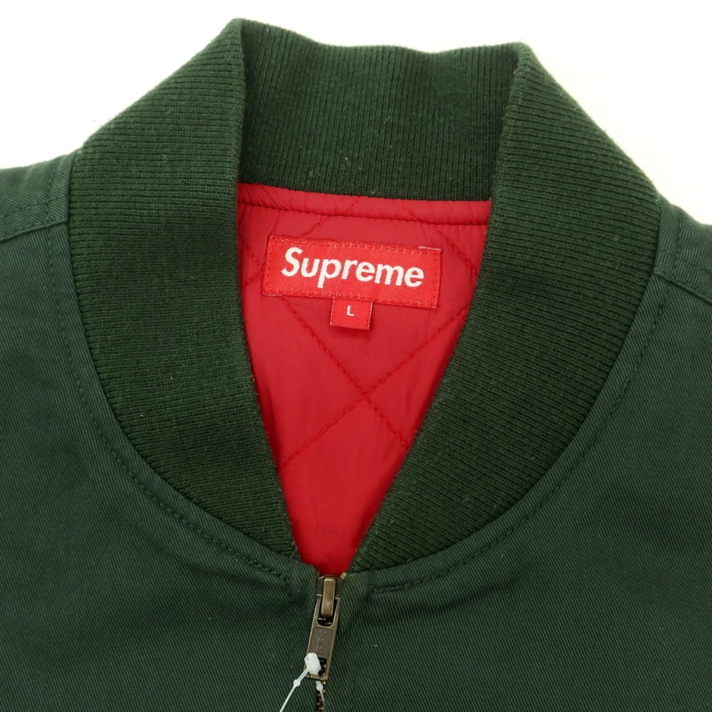 【中古】シュプリーム Supreme × Independent Truck Company 2012年秋冬 Independent Jacket 中綿ブルゾン グリーン【 L 】【 状態ランクC 】【 メンズ 】