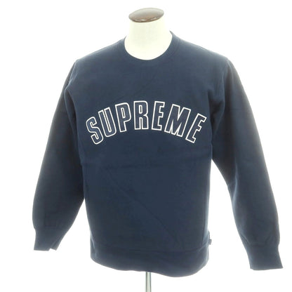 【中古】シュプリーム Supreme 2015年秋冬 Arc Logo Crewneck コットン スウェット ネイビー【 L 】【 状態ランクD 】【 メンズ 】