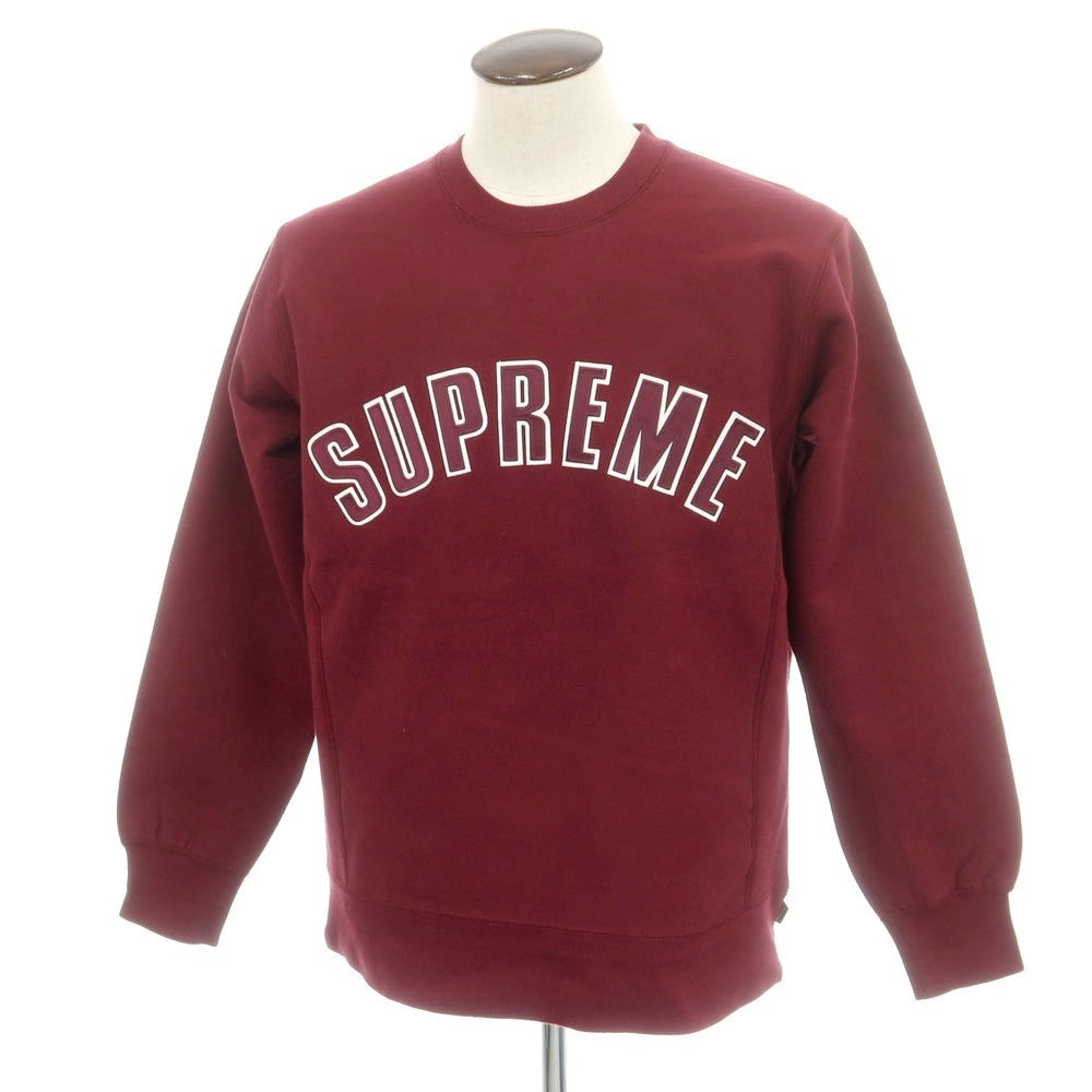 【中古】シュプリーム Supreme 2015年秋冬 Arc Logo Crewneck コットン スウェット バーガンディ【 サイズL 】【 状態ランクB 】【 メンズ 】 [BPD]