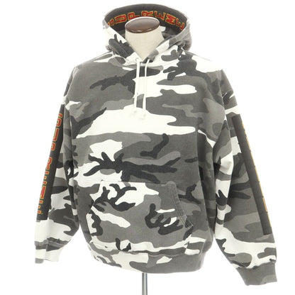 【中古】シュプリーム Supreme 2025年秋冬 Woven Patches Hooded Sweatshirt カモフラ パーカー グレーxホワイト【 XL 】【 状態ランクB 】【 メンズ 】