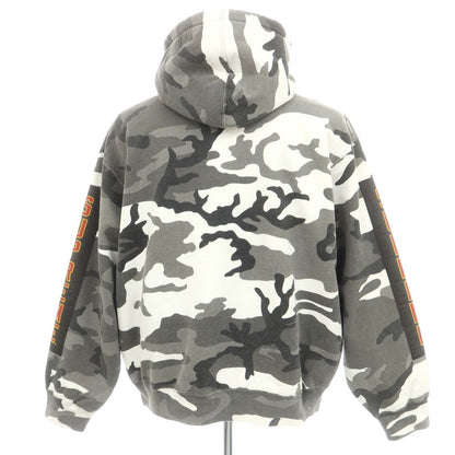 【中古】シュプリーム Supreme 2025年秋冬 Woven Patches Hooded Sweatshirt カモフラ パーカー グレーxホワイト【 XL 】【 状態ランクB 】【 メンズ 】