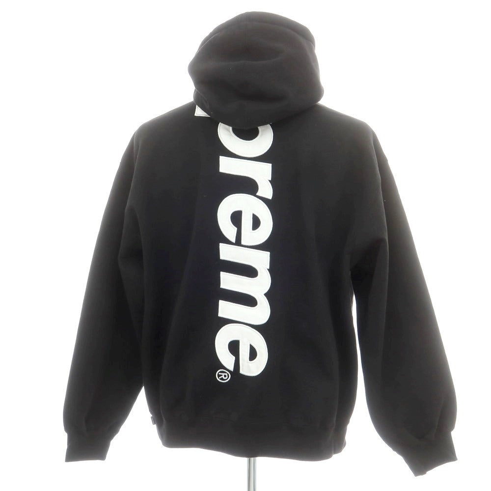 【中古】シュプリーム Supreme 2025年秋冬 Satin Applique Hooded Sweatshirt パーカー ブラック【 XL 】【 状態ランクA 】【 メンズ 】
