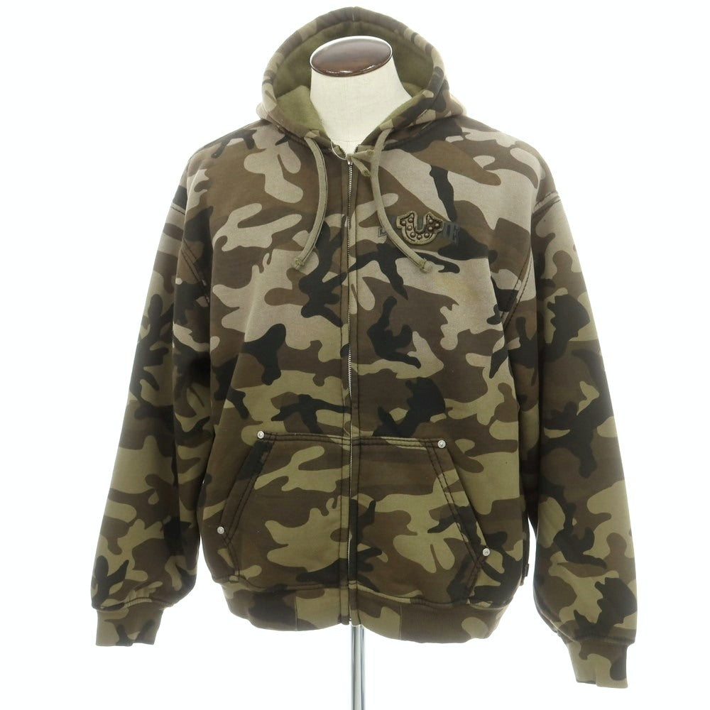 【中古】シュプリーム Supreme x True Religion 2025年秋冬 Zip Up Hooded Sweatshirt パーカー グリーン系【サイズXL】【 状態ランクA 】【 メンズ 】[CPD]