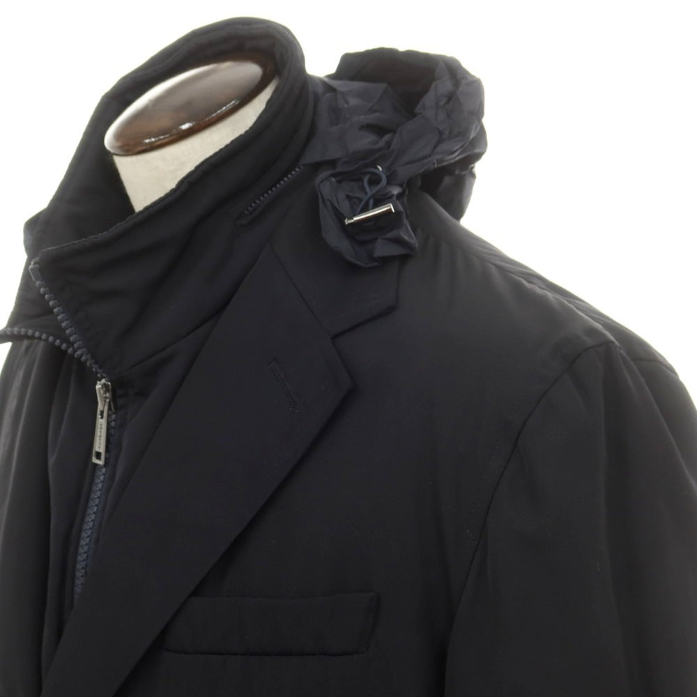 【中古】セブンティ SEVENTY ポリエステル 2WAY ダウンコート ダークネイビー【サイズ54】【 状態ランクC 】【 メンズ 】[CPD]