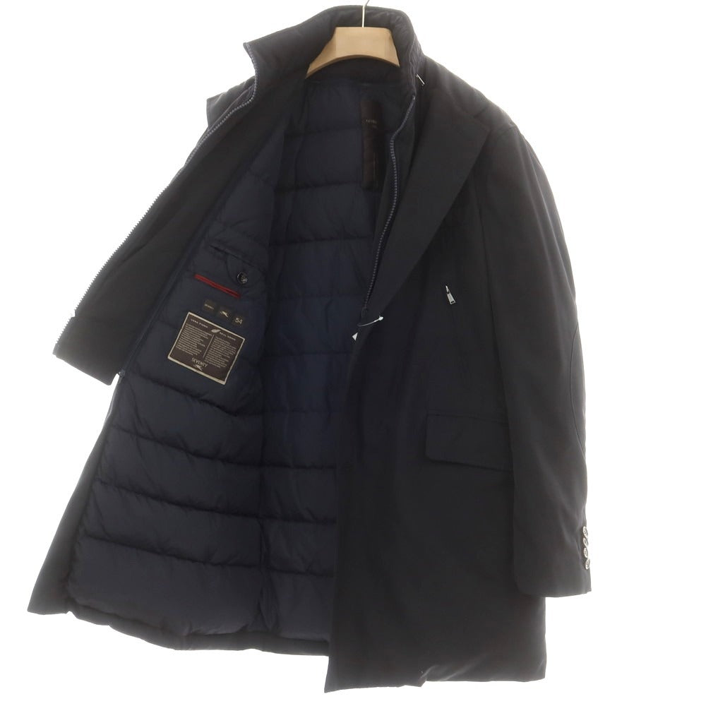 【中古】セブンティ SEVENTY ポリエステル 2WAY ダウンコート ダークネイビー【 54 】【 状態ランクC 】【 メンズ 】