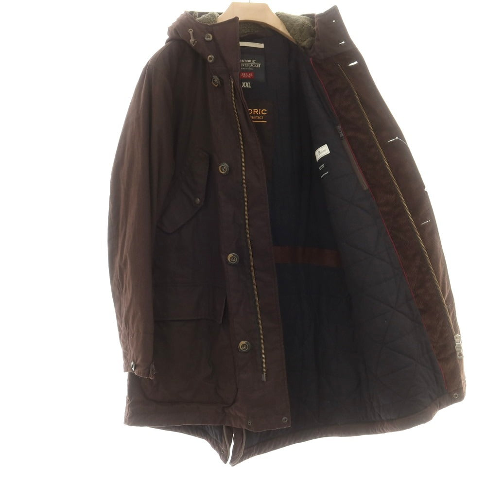 【中古】ヒストリック HISTORIC コットン 中綿 モッズコート ブラウン【 サイズXXL 】【 状態ランクB 】【 メンズ 】 [BPD]