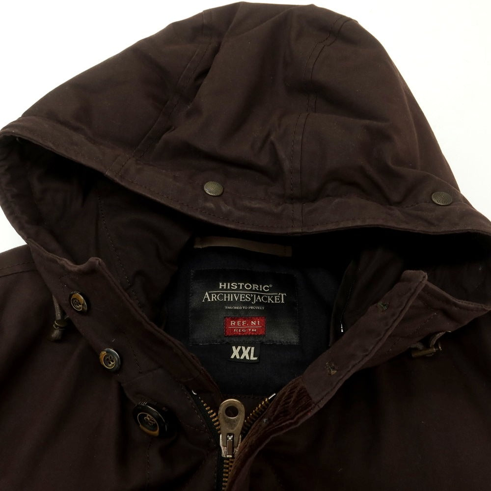 【中古】ヒストリック HISTORIC コットン 中綿 モッズコート ブラウン【 サイズXXL 】【 状態ランクB 】【 メンズ 】 [BPD]