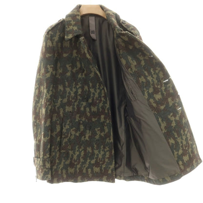 【中古】ジャンカルロロッシ GIAN CARLO ROSSI ポリエステルコットン カモフラージュ柄 ピーコート オリーブ【 54 】【 状態ランクB 】【 メンズ 】