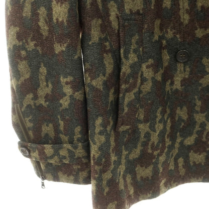 【中古】ジャンカルロロッシ GIAN CARLO ROSSI ポリエステルコットン カモフラージュ柄 ピーコート オリーブ【 54 】【 状態ランクB 】【 メンズ 】