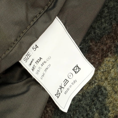 【中古】ジャンカルロロッシ GIAN CARLO ROSSI ポリエステルコットン カモフラージュ柄 ピーコート オリーブ【 54 】【 状態ランクB 】【 メンズ 】