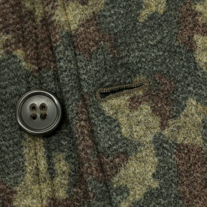 【中古】ジャンカルロロッシ GIAN CARLO ROSSI ポリエステルコットン カモフラージュ柄 ピーコート オリーブ【 54 】【 状態ランクB 】【 メンズ 】