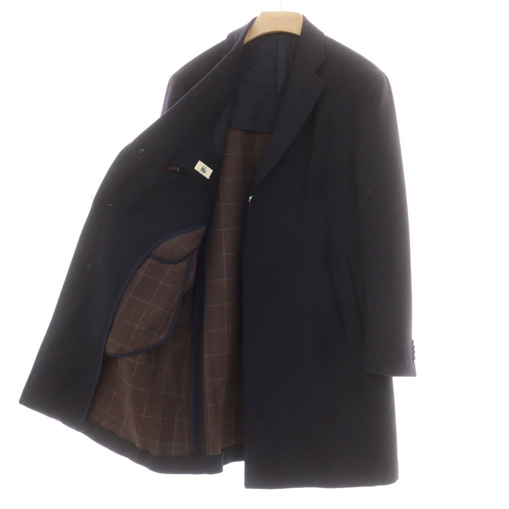 【中古】その他ブランド Brand ウール チェスターフィールドコート ネイビー【 54 】【 状態ランクB 】【 メンズ 】