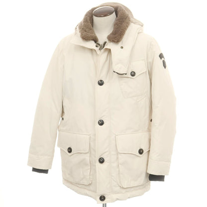 【中古】ヒストリック HISTORIC ATMOSPHERIC PARKA ポリエステル フーデッド ダウンジャケット アイボリー【 XXL 】【 状態ランクB 】【 メンズ 】