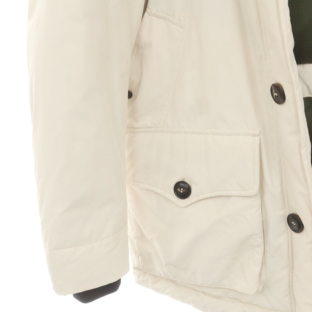 【中古】ヒストリック HISTORIC ATMOSPHERIC PARKA ポリエステル フーデッド ダウンジャケット アイボリー【 XXL 】【 状態ランクB 】【 メンズ 】