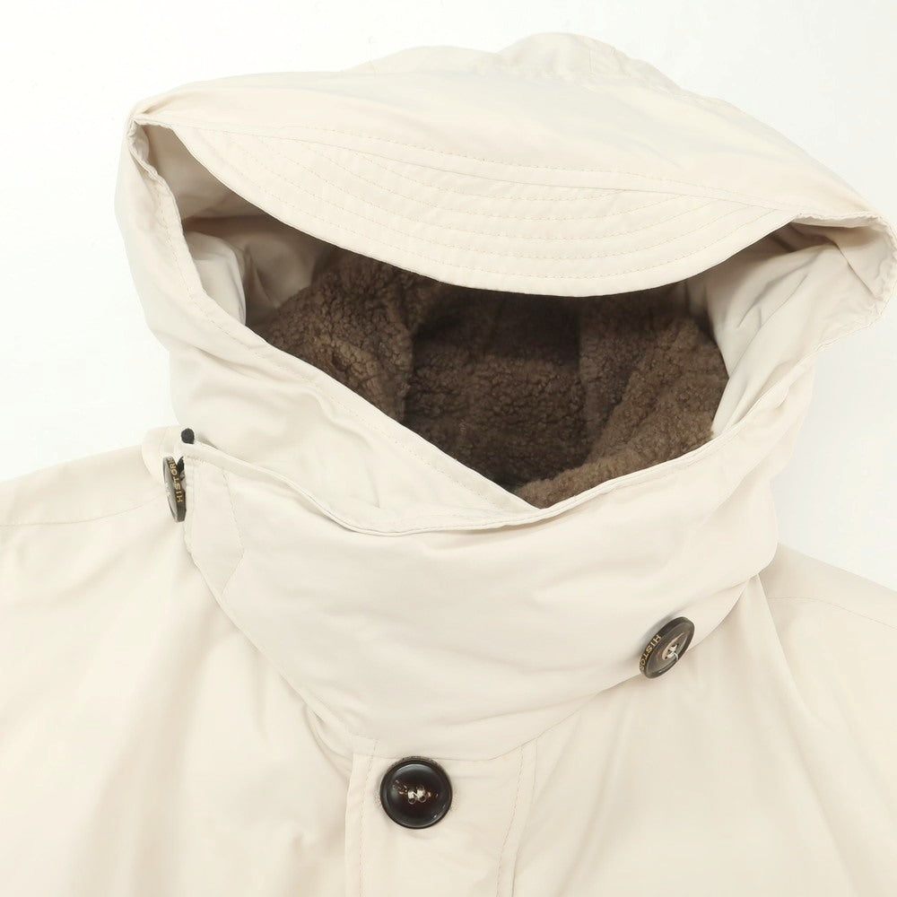 【中古】ヒストリック HISTORIC ATMOSPHERIC PARKA ポリエステル フーデッド ダウンジャケット アイボリー【 XXL 】【 状態ランクB 】【 メンズ 】