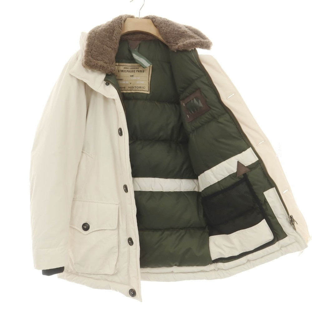 【中古】ヒストリック HISTORIC ATMOSPHERIC PARKA ポリエステル フーデッド ダウンジャケット アイボリー【 XXL 】【 状態ランクB 】【 メンズ 】