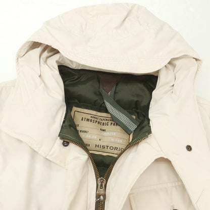 【中古】ヒストリック HISTORIC ATMOSPHERIC PARKA ポリエステル フーデッド ダウンジャケット アイボリー【 XXL 】【 状態ランクB 】【 メンズ 】