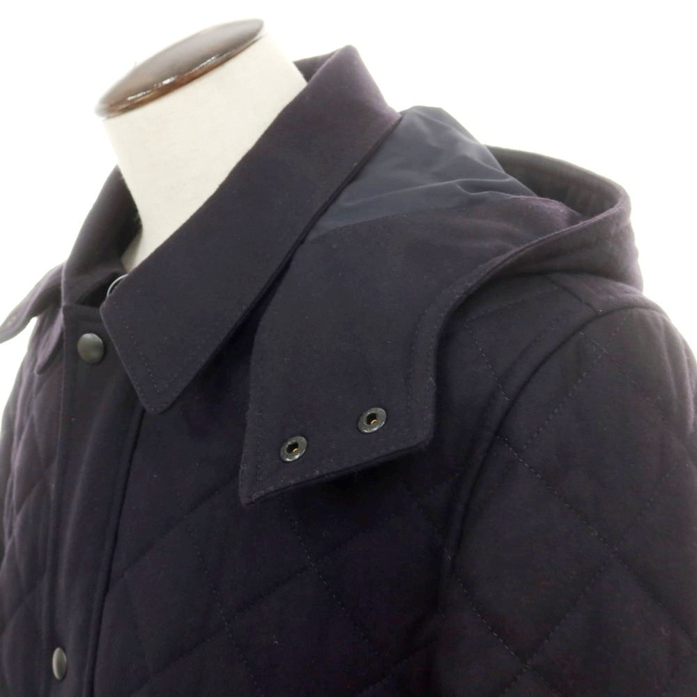 【中古】フレンチアイ FRENCHEYE Thermore ウールポリエスエルカシミヤ キルティングブルゾン ダークネイビー【 44 】【 状態ランクB 】【 メンズ 】