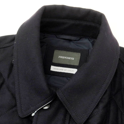 【中古】フレンチアイ FRENCHEYE Thermore ウールポリエスエルカシミヤ キルティングブルゾン ダークネイビー【 44 】【 状態ランクB 】【 メンズ 】