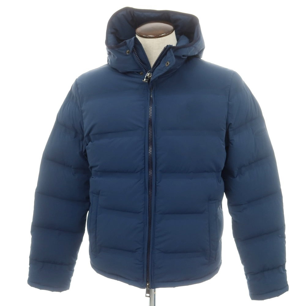 【中古】アップトゥービー UP TO BE ナイロンポリウレタン フーデッド ダウンジャケット ブルー【 54 】【 状態ランクC 】【 メンズ 】