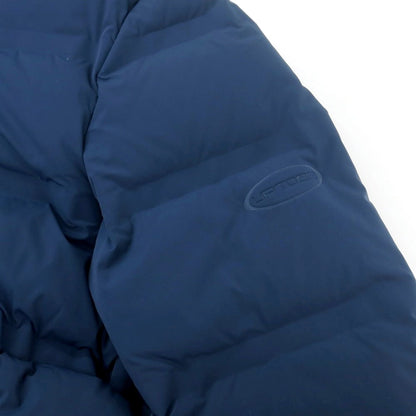 【中古】アップトゥービー UP TO BE ナイロンポリウレタン フーデッド ダウンジャケット ブルー【 54 】【 状態ランクC 】【 メンズ 】