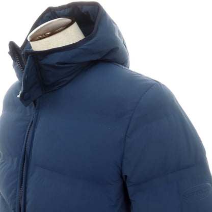 【中古】アップトゥービー UP TO BE ナイロンポリウレタン フーデッド ダウンジャケット ブルー【 54 】【 状態ランクC 】【 メンズ 】