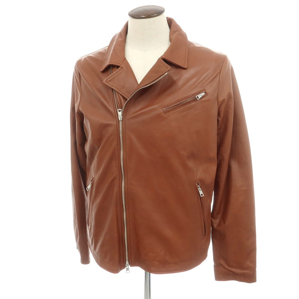 【中古】ジョルジオブラット GIORGIO BRATO レザー ライダースジャケット ライトブラウン【 54 】【 状態ランクB 】【 メンズ 】