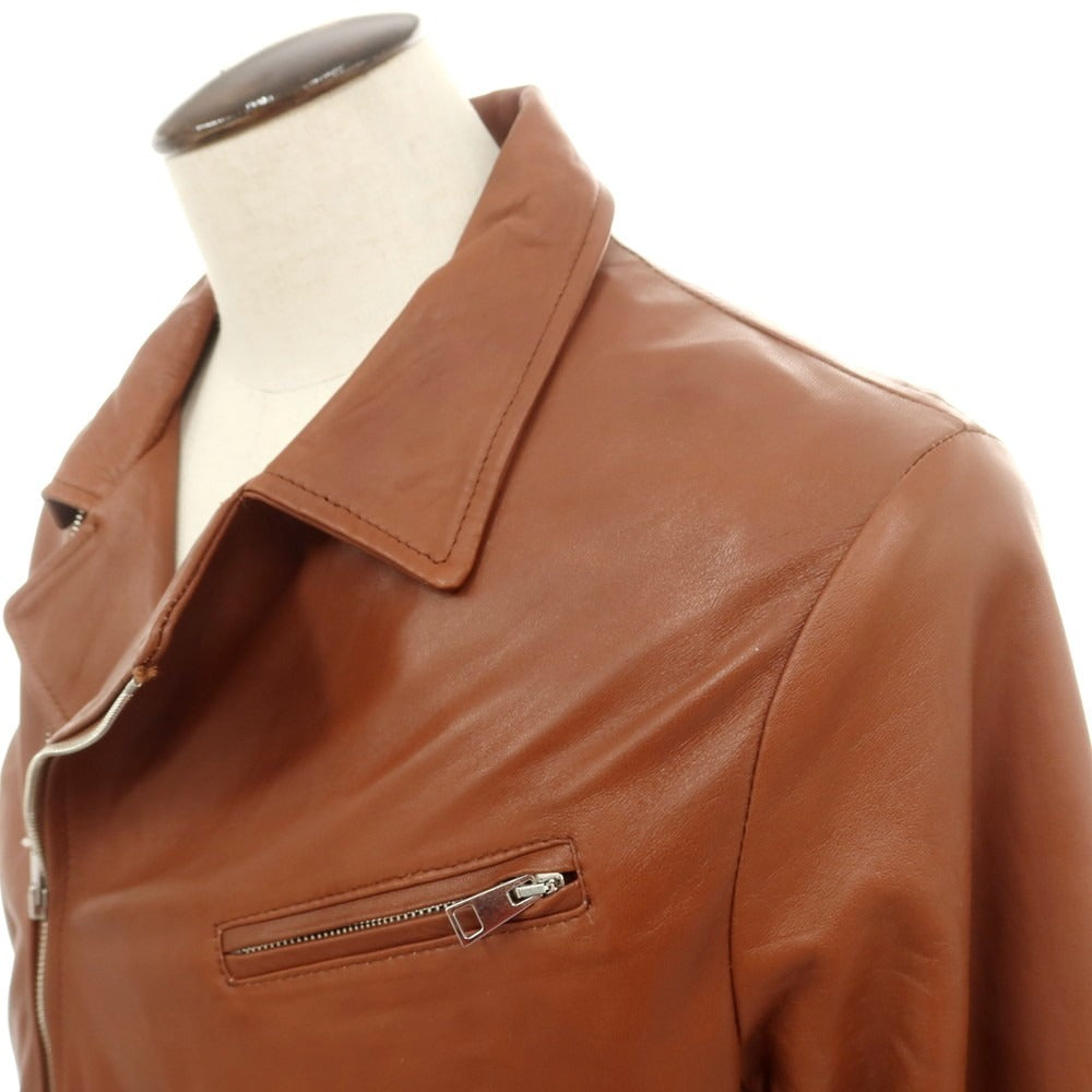 【中古】ジョルジオブラット GIORGIO BRATO レザー ライダースジャケット ライトブラウン【 54 】【 状態ランクB 】【 メンズ 】