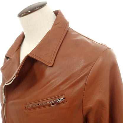 【中古】ジョルジオブラット GIORGIO BRATO レザー ライダースジャケット ライトブラウン【 54 】【 状態ランクB 】【 メンズ 】