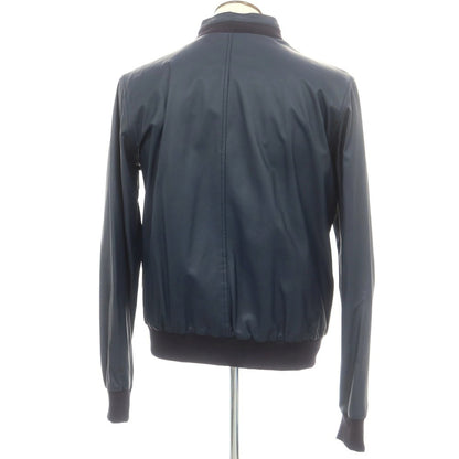 【中古】ダクテ DACUTE ダブルジップ レザーブルゾン ライトネイビー【 56 】【 状態ランクB 】【 メンズ 】