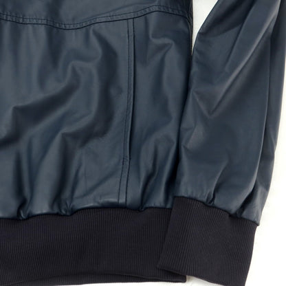 【中古】ダクテ DACUTE ダブルジップ レザーブルゾン ライトネイビー【 56 】【 状態ランクB 】【 メンズ 】