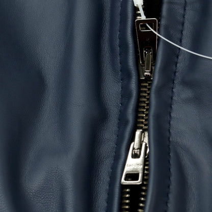 【中古】ダクテ DACUTE ダブルジップ レザーブルゾン ライトネイビー【 56 】【 状態ランクB 】【 メンズ 】