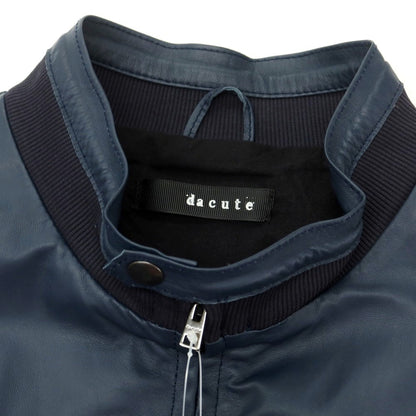 【中古】ダクテ DACUTE ダブルジップ レザーブルゾン ライトネイビー【 56 】【 状態ランクB 】【 メンズ 】