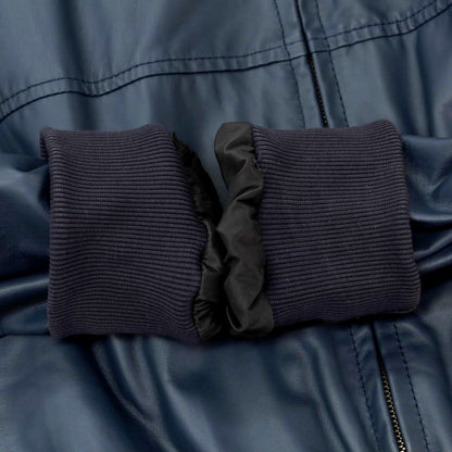 【中古】ダクテ DACUTE ダブルジップ レザーブルゾン ライトネイビー【 56 】【 状態ランクB 】【 メンズ 】