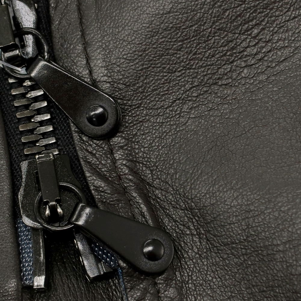 【中古】エルマンノ シェルヴィーノ ERMANNO SCERVINO ラムスキンレザー ライダースジャケット ブラックブラウン【 54 】【 状態ランクB 】【 メンズ 】