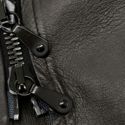 【中古】エルマンノ シェルヴィーノ ERMANNO SCERVINO ラムスキンレザー ライダースジャケット ブラックブラウン【 54 】【 状態ランクB 】【 メンズ 】