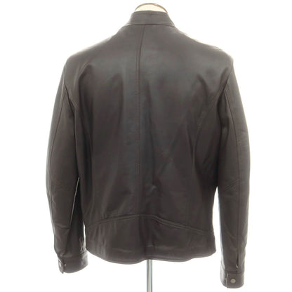 【中古】マスターペレ MASTERPELLE レザー 中綿入り シングル ライダースジャケット ダークブラウン【 XXL 】【 状態ランクB 】【 メンズ 】