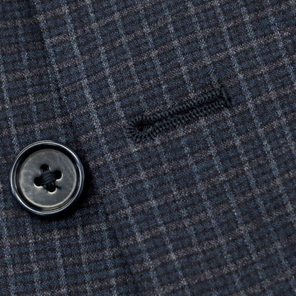 【中古】トンボリーニ TOMBOLINI ウールポリエステル チェック 2B テーラードジャケット ネイビーxグレー【 54 】【 状態ランクC 】【 メンズ 】