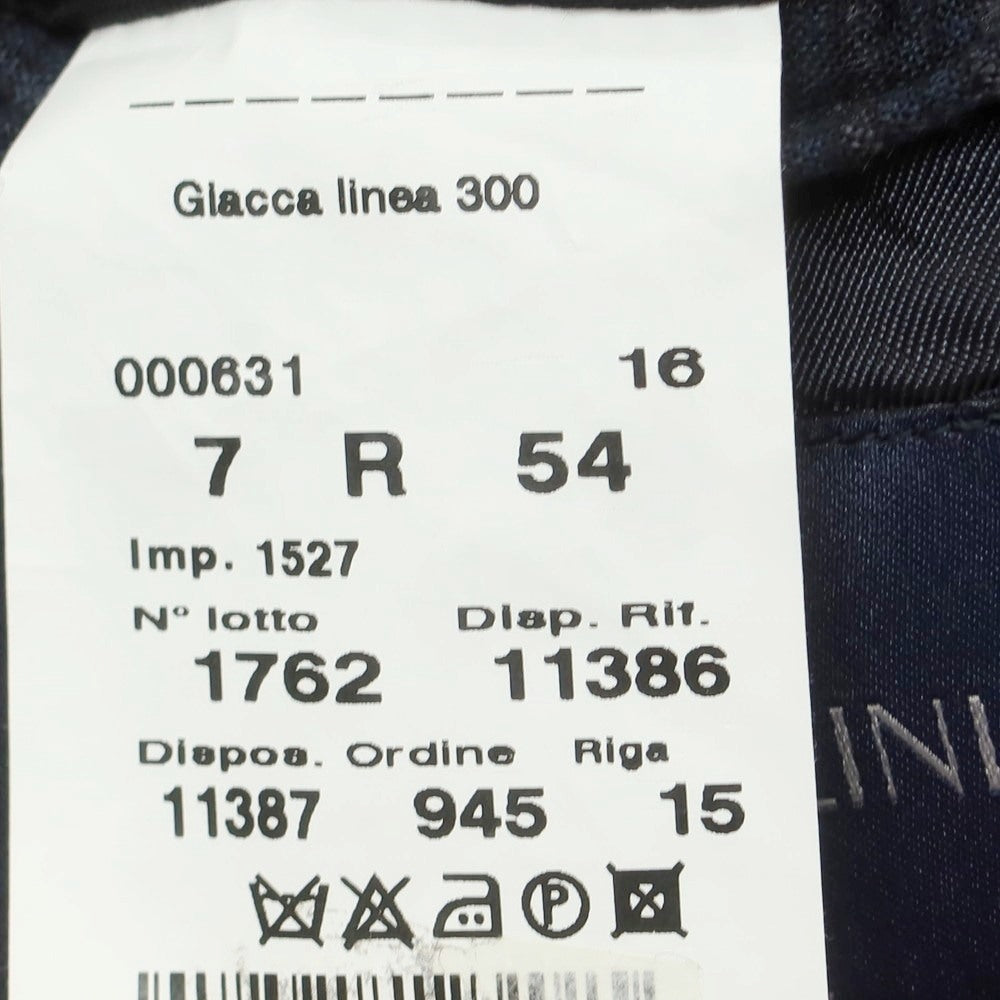 【中古】トンボリーニ TOMBOLINI ウールポリエステル チェック 2B テーラードジャケット ネイビーxグレー【 54 】【 状態ランクC 】【 メンズ 】