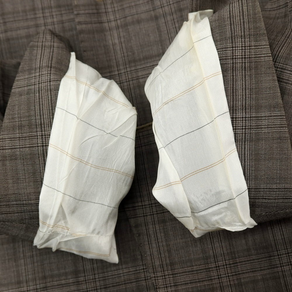 【中古】ルイジ ビアンキ マントヴァ Luigi Bianchi Mantova ウール チェック 2B テーラードジャケット グレー【サイズ54】【 状態ランクC 】【 メンズ 】