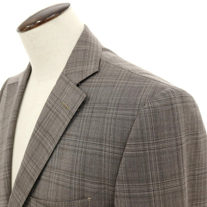 【中古】ルイジ ビアンキ マントヴァ Luigi Bianchi Mantova ウール チェック 2B テーラードジャケット グレー【サイズ54】【 状態ランクC 】【 メンズ 】