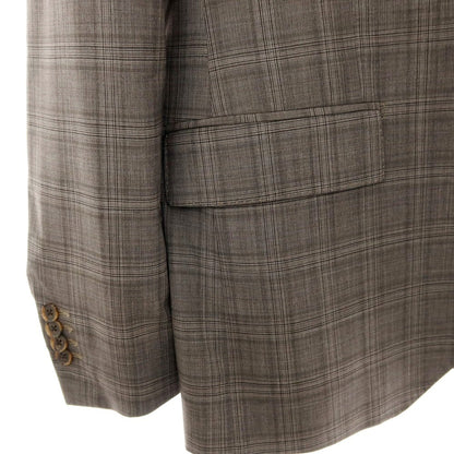 【中古】ルイジ ビアンキ マントヴァ Luigi Bianchi Mantova ウール チェック 2B テーラードジャケット グレー【サイズ54】【 状態ランクC 】【 メンズ 】